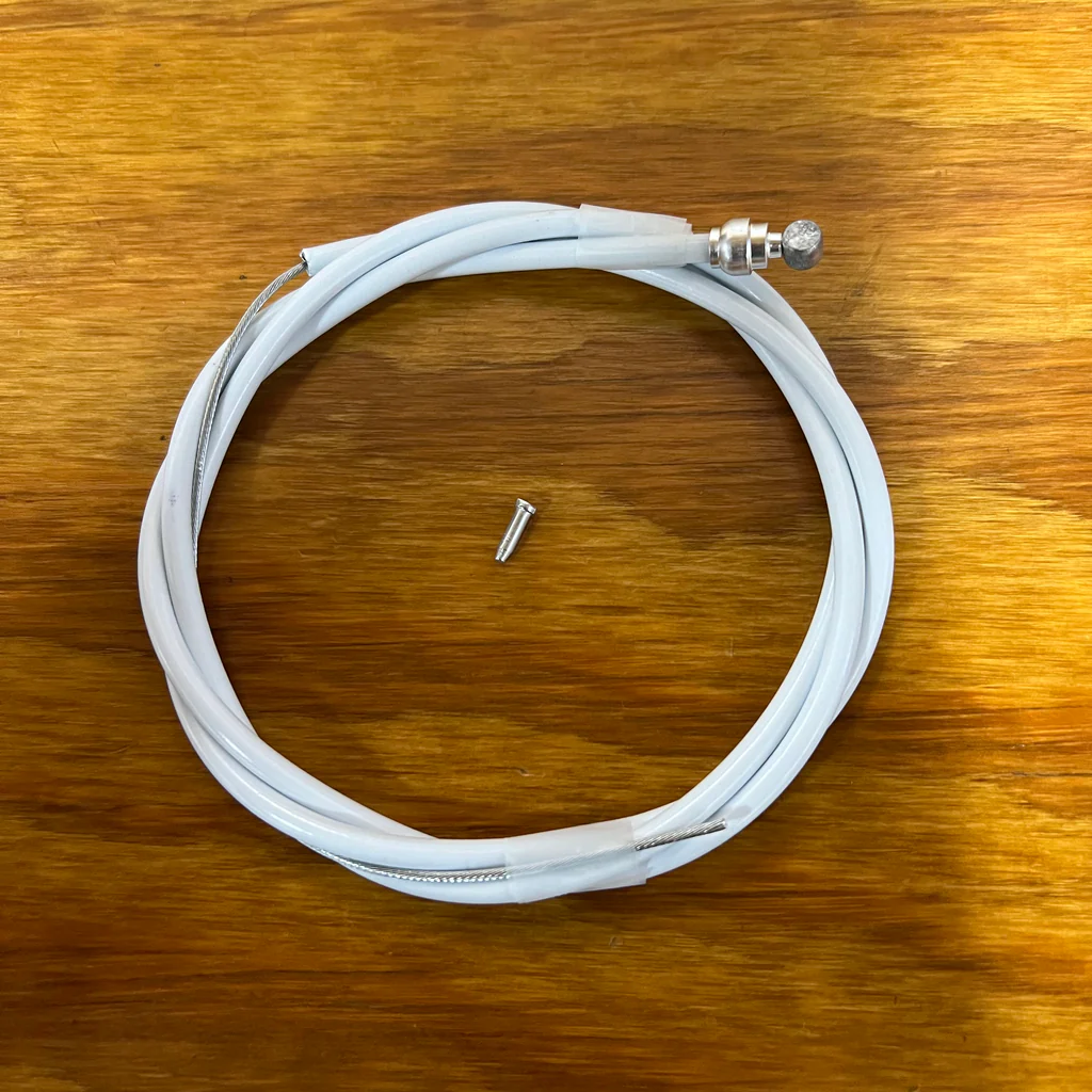 White bicycle brake deals cables