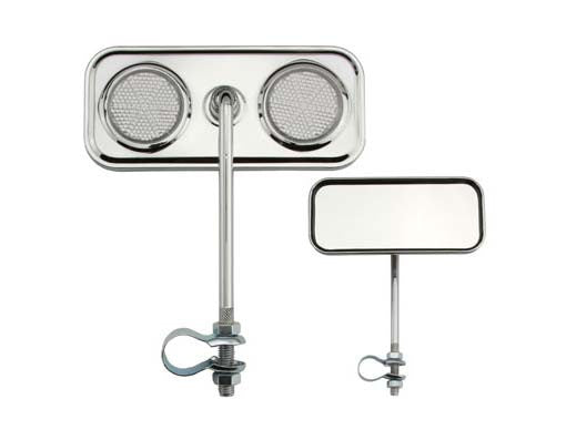 Rectangle Mirror Chrome Clear Reflectors.