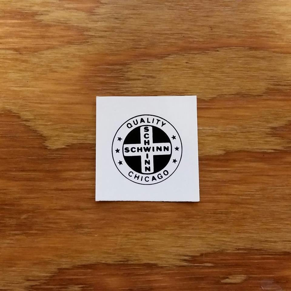 schwinn bicycle decals Frame Decal Silver Schwinn AC Fly Wheel Decal