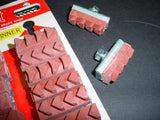 BICYCLE BRAKE SHOE PADS FOR SCHWINN CALIPER LONGLAST VINTAGE RED NOS PAIR