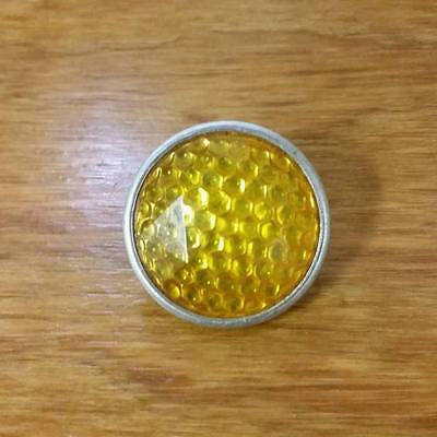 BICYCLE REFLECTOR JEWEL GULOTTA HONEYCOMB USA VINTAGE NOS YELLOW / AMBER