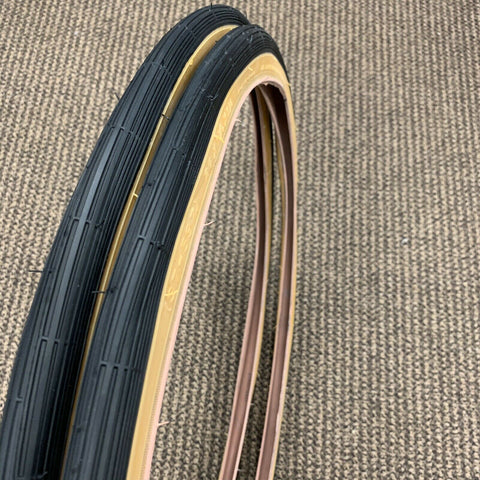 BICYCLE TIRES FOR SCHWINN VARSITY 26 X 1-3/8 X 1-1/4 S-6 GUM WALL FIT MANY SCHWINN