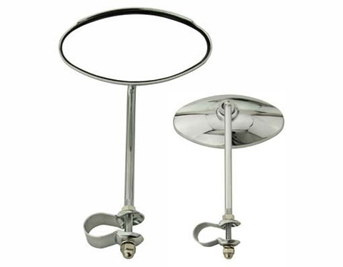 BICYCLE MIRROR OVAL QUALITY CHROME CUSTOM MADE FITS ALL