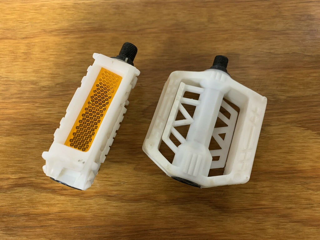 bike pedal 1/2 inch BICYCLE PEDAL SET WHITE NEW FITS KIDS BMX FREESTYLE BIKE AND OTHERS NO – Bicycle Heaven