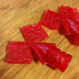 SCHWINN TIRE FLAG VALVE CAPS GLITTER RED FOR APPLE KRATE AND OTHERS