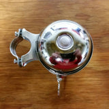 BICYCLE REVOLVING BELL LOUD QUALITY STEEL CHROME FITS SCHWINN AND OTHERS