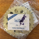 BICYCLE SPROCKET SUNTOUR GOLD 32 TEETH OLD SCHOOL NOS JAPAN