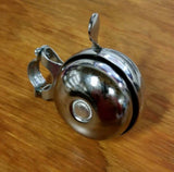 BICYCLE REVOLVING BELL LOUD QUALITY STEEL CHROME FITS SCHWINN AND OTHERS