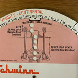 SCHWINN DERAILLEUR GEARING GUIDE TOOL 26" 27" LIGHTWEIGHT 10 SPEED VINTAGE NOS