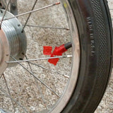 SCHWINN TIRE FLAG VALVE CAPS GLITTER RED FOR APPLE KRATE AND OTHERS