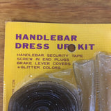 MUSCLE BIKE BAR TAPE PLUGS LEVER COVERS CLEAR GLITTER NOS VINTAGE
