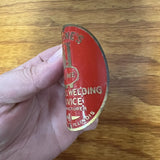 PAVONES BICYCLE BADGE WELDING SERVICE BRASS NOS