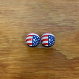 USA BICYCLE TIRE VALVE CAPS FLAG FIT CARS TRUCK MOTORCYCLES & OTHERS