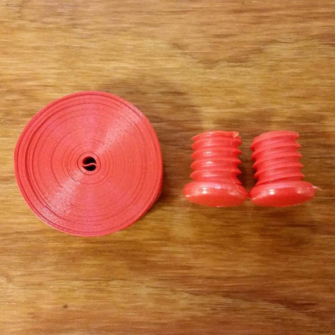 BICYCLE HANDLE BAR TAPE SOLID ORANGE WITH END PLUGS FIT SCHWINN & OTHERS