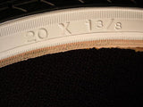 BICYCLE TIRE WHITE WALL 20 X 1/38 37-440 FIT FRENCH ITALIAN BIKES