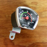 BICYCLE SPEEDOMETER WITH BRACKET DORCY RACING FLAG VINTAGE NOS
