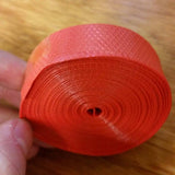 BICYCLE HANDLE BAR TAPE SOLID ORANGE WITH END PLUGS NOS