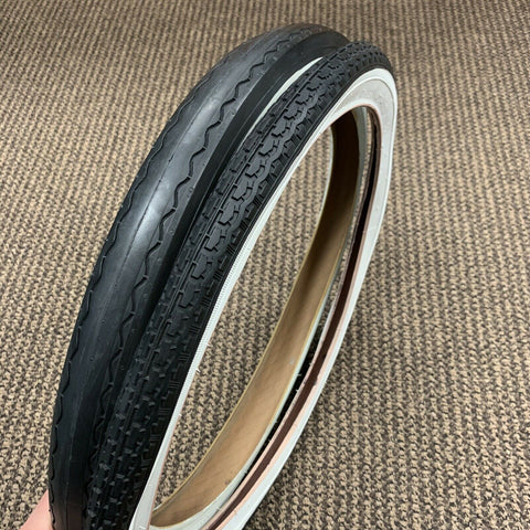 BICYCLE TIRES FIT SCHWINN STINGRAY BIKE 20 X 1-3/4 S-7 FRONT & S-2 REAR SLICK
