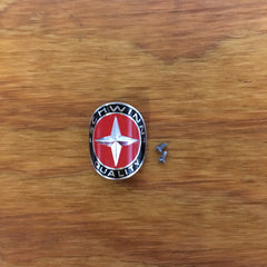 SCHWINN QUALITY BICYCLE HEAD BADGE NAMEPLATE EMBLEM NOS WITH SCREWS