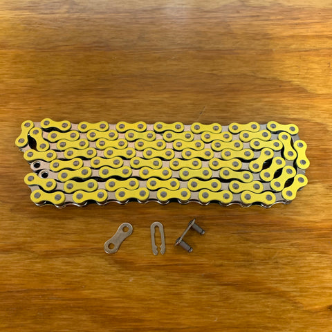 BICYCLE BMX CHAIN FOR 20 INCH BIKES SCHWINN OTHERS NOS YELLOW