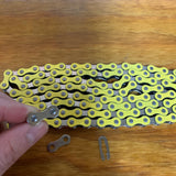 BICYCLE BMX CHAIN FOR 20 INCH BIKES SCHWINN OTHERS NOS YELLOW