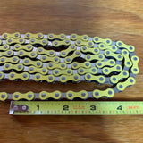 BICYCLE BMX CHAIN FOR 20 INCH BIKES SCHWINN OTHERS NOS YELLOW