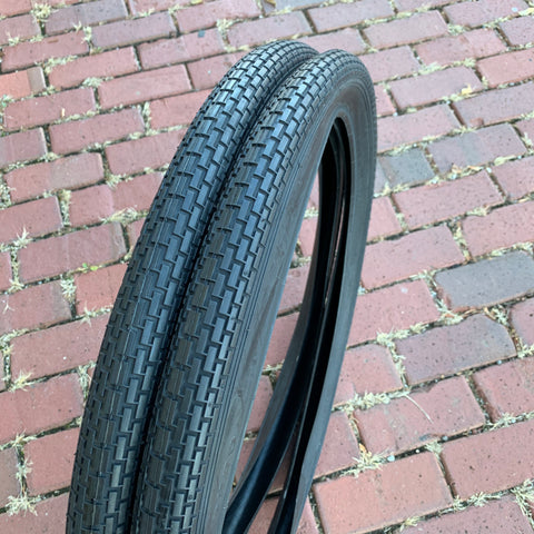 BICYCLE TIRES FIT SCHWINN PHANTOM WHIZZER MOTOR BIKES BRICK TREAD BALLOON BIKE