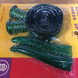 MUSCLE BIKE BAR TAPE PLUGS LEVER COVERS GREEN GLITTER NOS VINTAGE