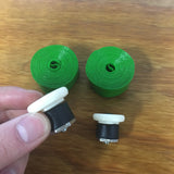 BICYCLE HANDLE BAR TAPE & END PLUGS GREEN FITS SCHWINN SEAR HUFFY & OTHERS NOS
