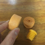 BICYCLE HANDLE BAR TAPE ORANGE WITH END PLUGS NOS
