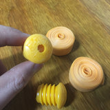 BICYCLE HANDLE BAR TAPE ORANGE WITH END PLUGS NOS