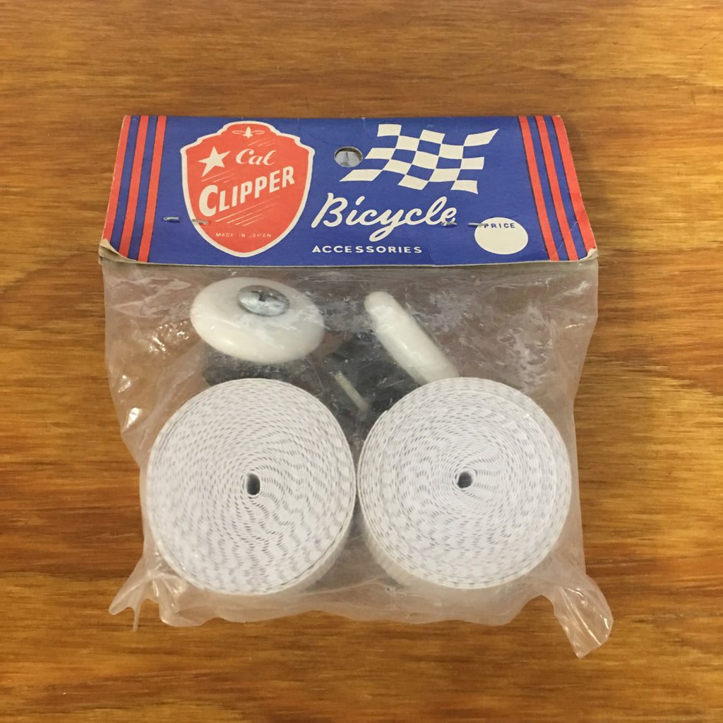 BICYCLE HANDLE BAR TAPE PLUGS WHITE FOR SCHWINN OTHERS