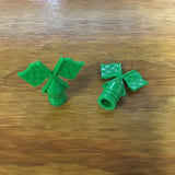BICYCLE FLAG CAPS FIT SCHWINN PEA PICKER STINGRAY SOLID GREEN NOS