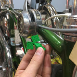 BICYCLE FLAG CAPS FIT SCHWINN PEA PICKER STINGRAY SOLID GREEN NOS
