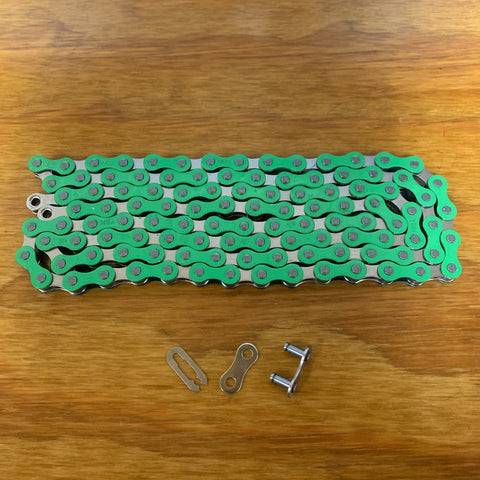 BICYCLE BMX CHAIN FOR 20 INCH BIKES SCHWINN OTHERS NOS GREEN