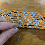 BICYCLE BMX CHAIN FOR 20 INCH BIKES SCHWINN OTHERS NOS ORANGE