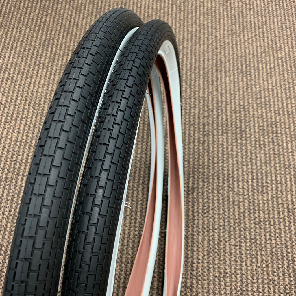 BICYCLE TIRES FIT SCHWINN FLEET CORVETTE TYPHOON 26 X 1 3/4 SCHWINN APPROVED