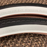 BICYCLE TIRES FIT SCHWINN FLEET CORVETTE TYPHOON 26 X 1 3/4 SCHWINN APPROVED
