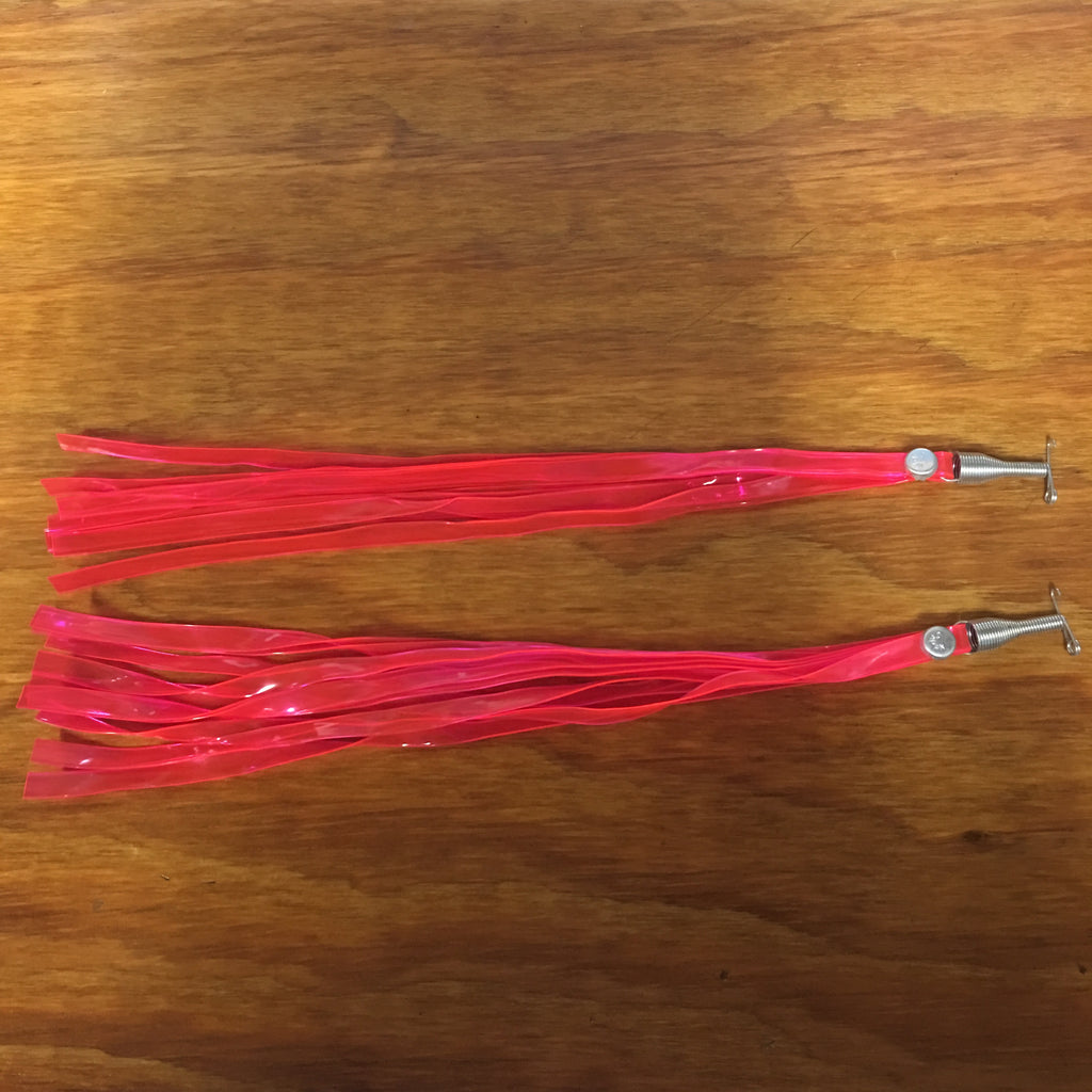 BICYCLE STREAMERS FIT SCHWINN OTHERS HOT PINK / NEON NOS