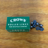 1 BOX OF CROWN ROLLER LINKS FOR BICYCLE CHAINS MADE IN GERMANY VINTAGE