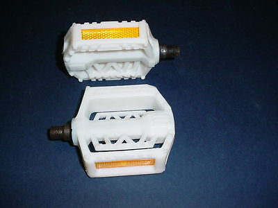 BICYCLE PEDALS UNION WHITE FOR BMX STYLE OTHERS  NOS