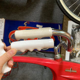 BICYCLE GRIPS VINTAGE STYLE FITS SCHWINN HUFFY SEARS MURRAY OTHERS WHITE NEW