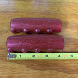 SCHWINN CHUBBY GRIPS RED GLITTER FITS SCHWINN STINGRAYS ROAD BIKES & OTHERS NOS