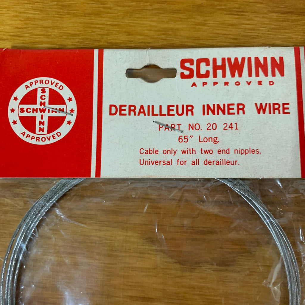 SCHWINN APPROVED DERAILLEUR INNER CABLE 65" INCH UNIVERSAL NO 20241 NOS