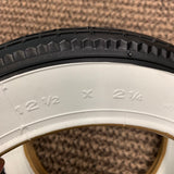 BICYCLE TIRES WHITE WALL 12 X 1/2 X 2-1/4 STREET TREAD