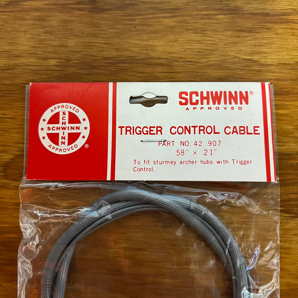 SCHWINN APPROVED TRIGGER CONTROL CABLE NO 42907 VINTAGE NOS