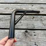 BMX BICYCLE SEAT POST 22.2 STEEL BLACK BENT STYLE FOR OLD SCHOOL BMX & OTHERS
