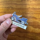 CUSHMAN LAPEL DEALER PIN OLDER WITH STEEL METAL BRASS NOS VINTAGE BLUE