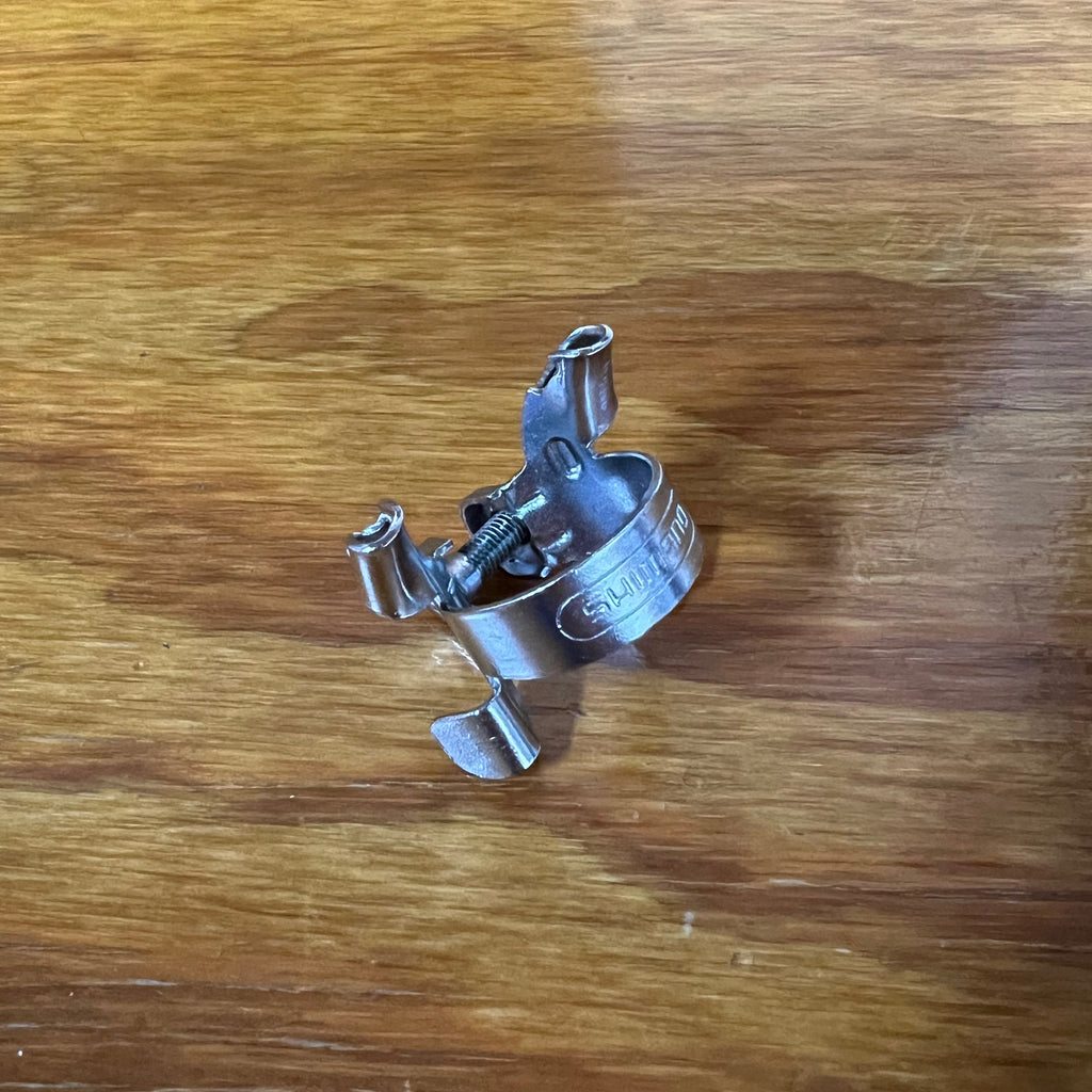 SHIMANO CHROME DOUBLE CABLE STOP GUIDE CLAMP 1