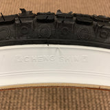BICYCLE TIRE 26 X 2.125 KNOBBY WHITE WALL FIT SCHWINN & OTHERS NEW